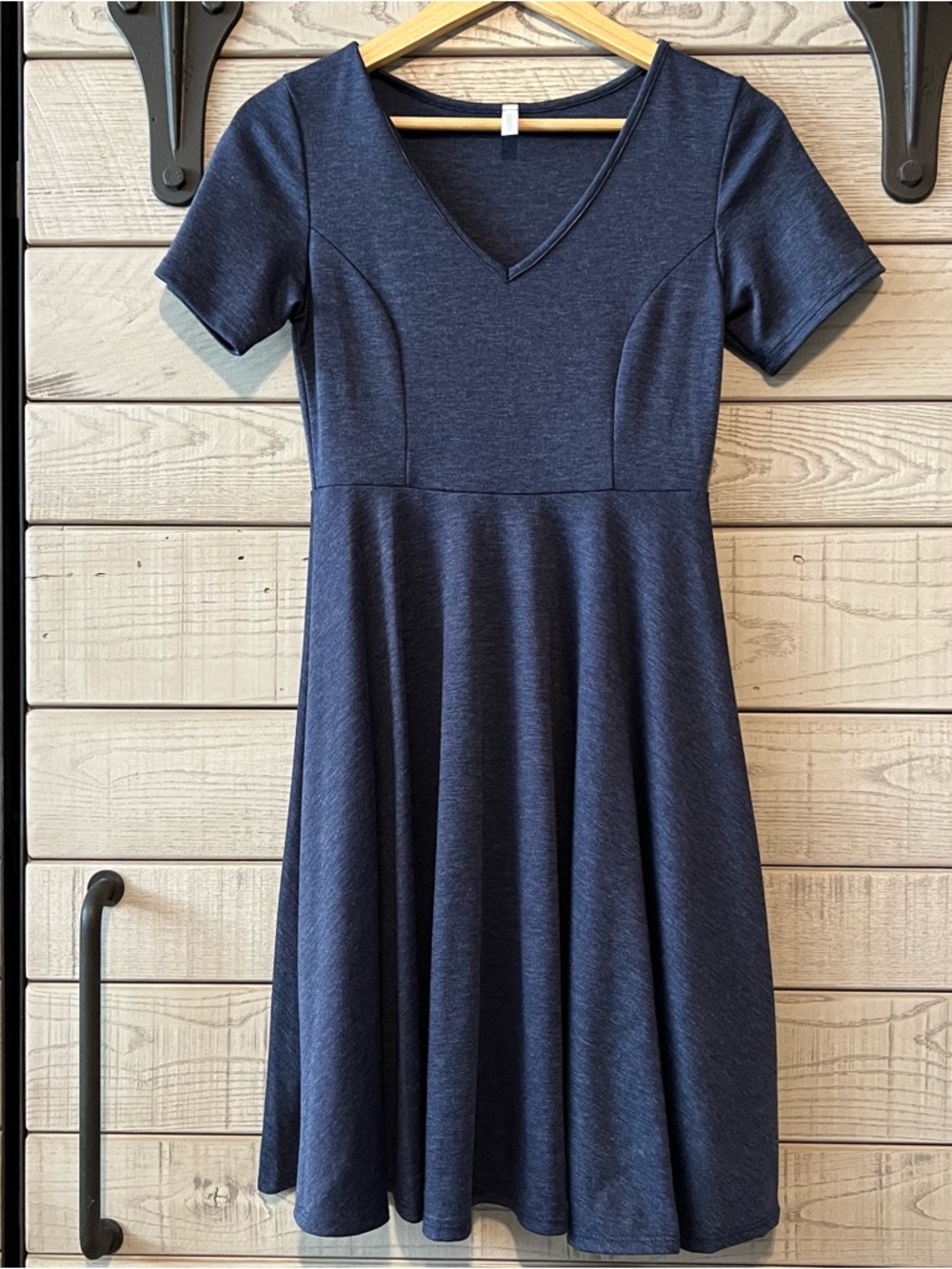 PinkBlush Maternity Navy V-Neck Fit & Flare Dress